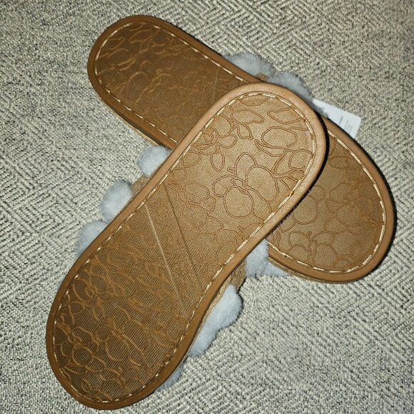 🔥HP🔥 NWT MeMoi Women's Serina Slide-On Plush Slippers in Ivory Size S - Picture 6 of 11